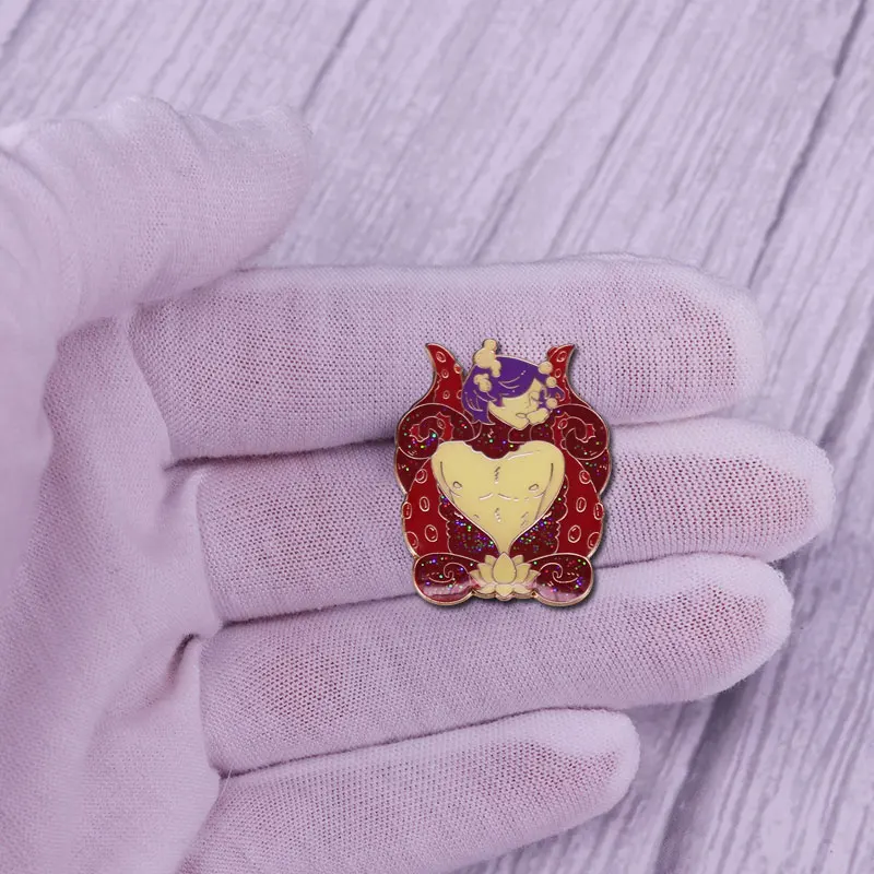 Octoboy Octopus Anime Boy Brooch Glitter Enamel Pin | Brooches