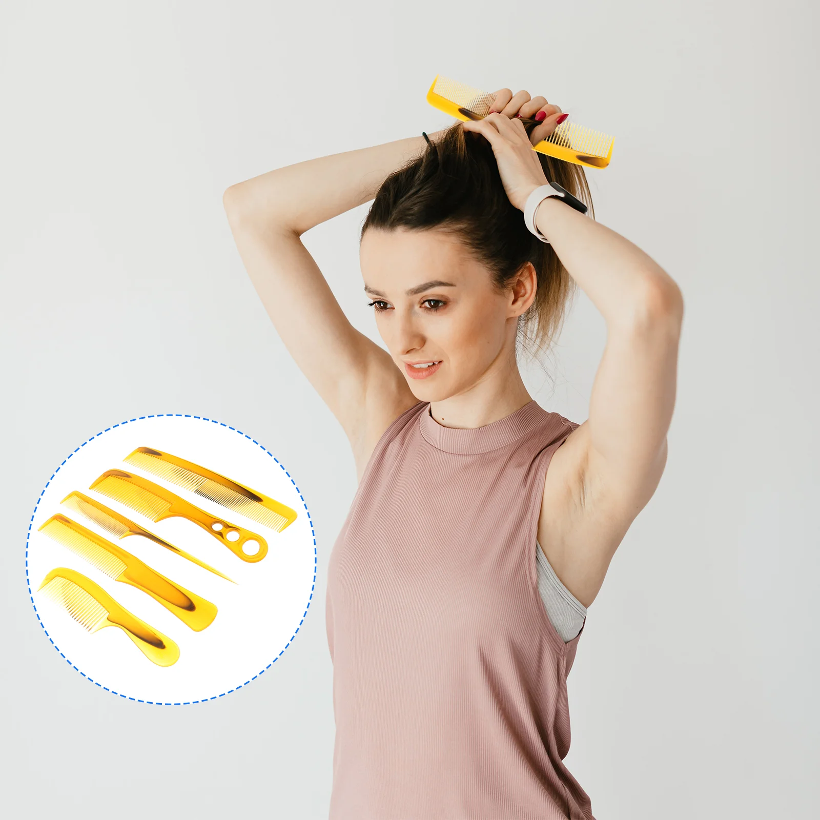 

1 Set 5Pcs Home Hair Combs Hair Smoothing Combs Creative Hairdressing Combs