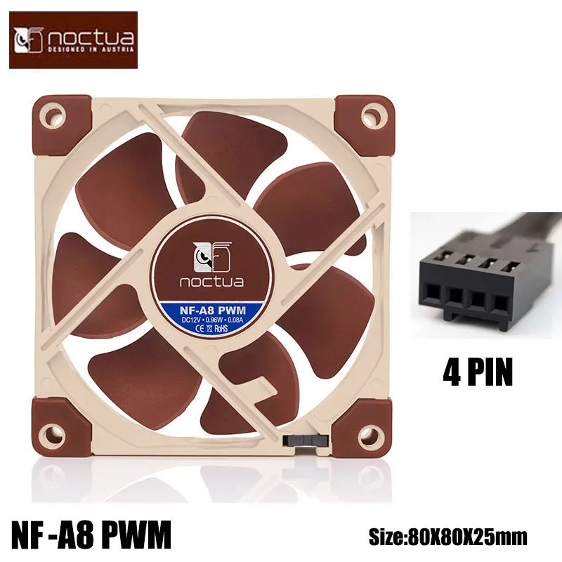 

Noctua NF-A8 8cm Fan High Quality Fan/3/4pin/Intelligent Temperature Control/CPU Fan Silent, High Air Pressure Fan
