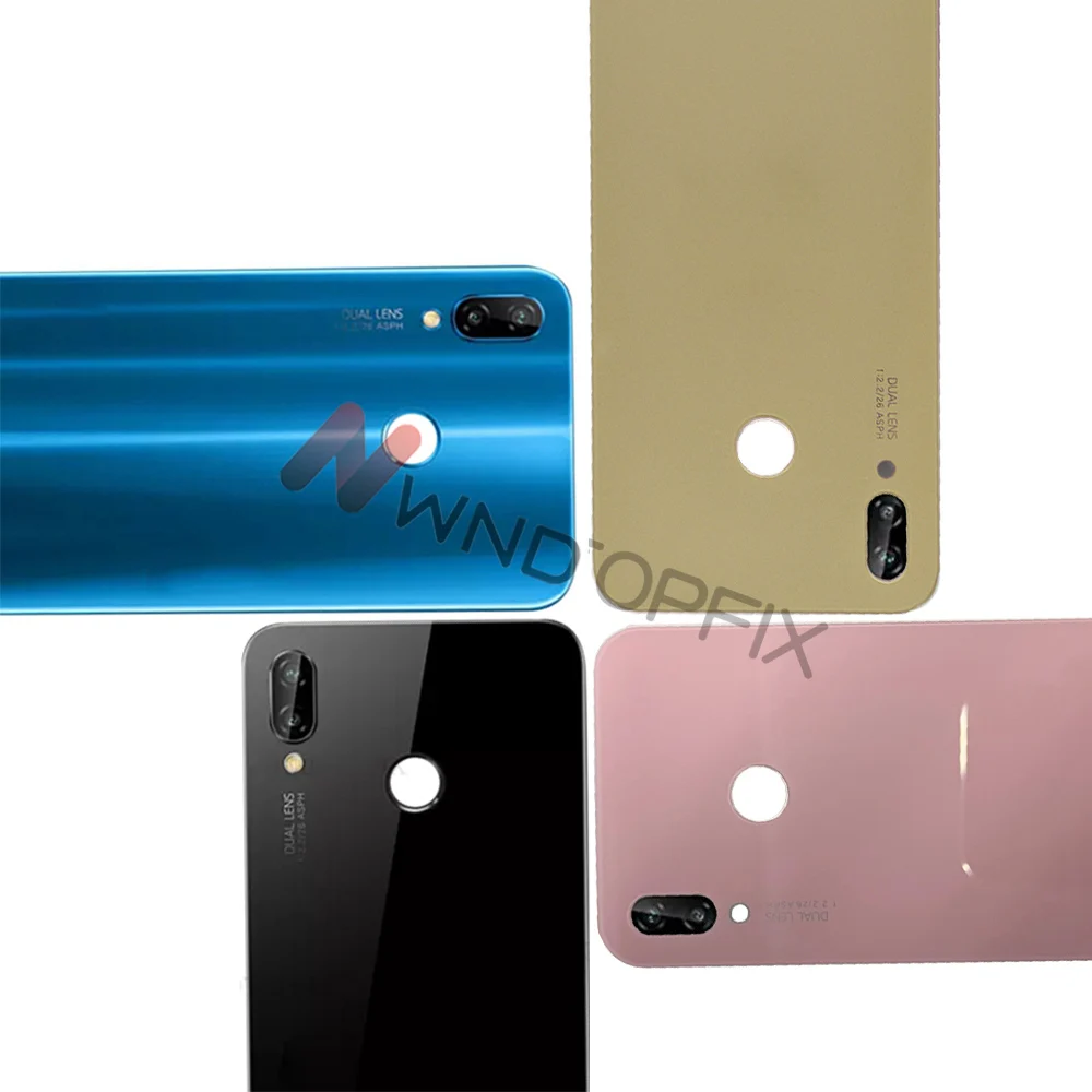 Фото Крышка батарейного отсека для Huawei P20 Lite, Задняя стеклянная крышка корпуса для Huawei P20 Lite, задняя крышка P20lite, задняя крышка с объективом камеры №3