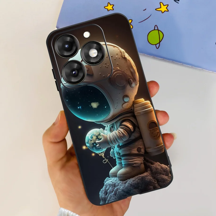 Для Itel A70 чехол мягкий черный силиконовый разноцветные бабочки цветы для A665L A 70