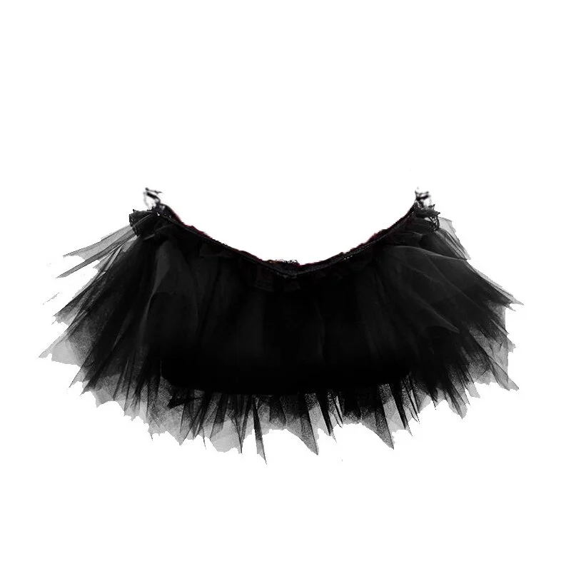 Сексуальная черная кружевная юбка женская многослойная плиссированная в стиле