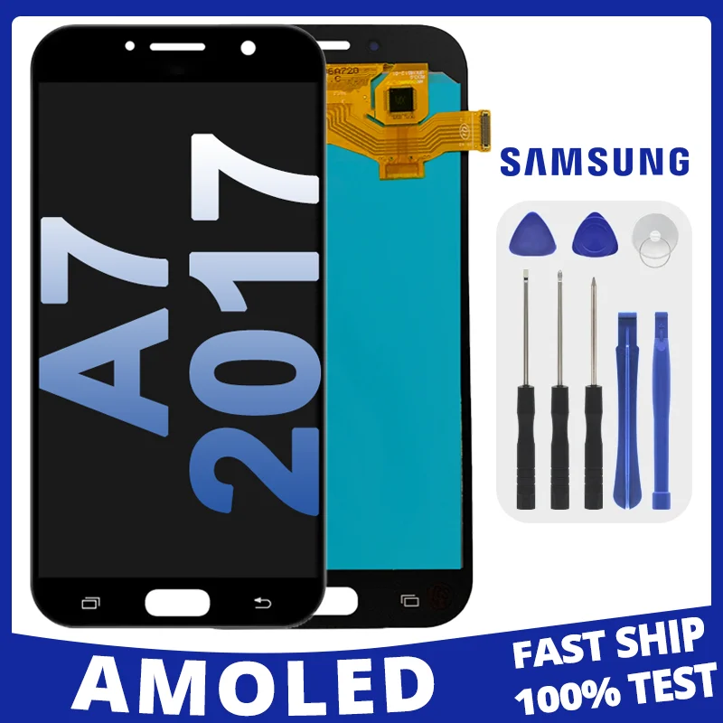 

5.7" Super AMOLED For Samsung Galaxy A7 2017 A720F A720S Lcd Display Touch Screen Replacement Digitizer Assembly