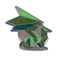 green spyro crystal dragon glitter enamel metal badges lapel pin brooches jackets jeans fashion jewelry accessories