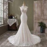 wedding dress bride mermaid lace wedding dress chd20657
