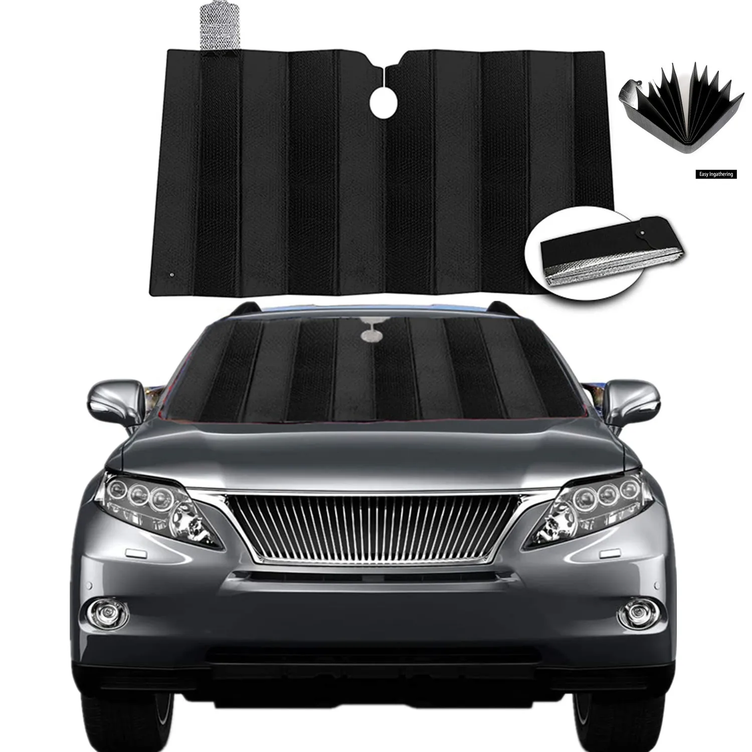 

Car Sunshade Front Window Curtain Shade Sun Protector Windshield Visor Cover Foldable Retractable UV Protection