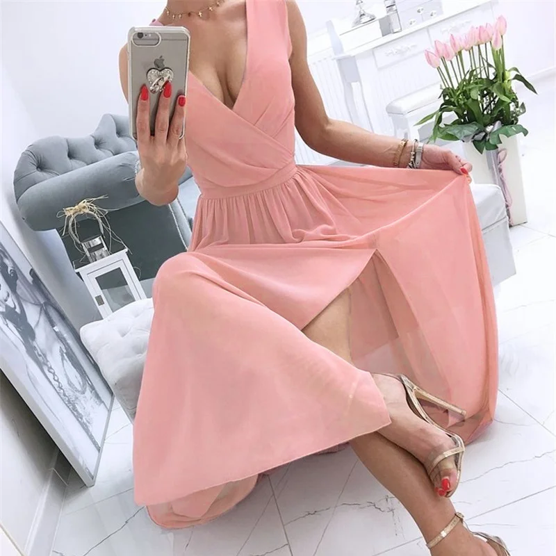 

Платье женское длинное без рукавов, праздничный сарафан на плечах в стиле бохо, Пляжная Повседневная элегантная одежда в стиле пэчворк с цв...