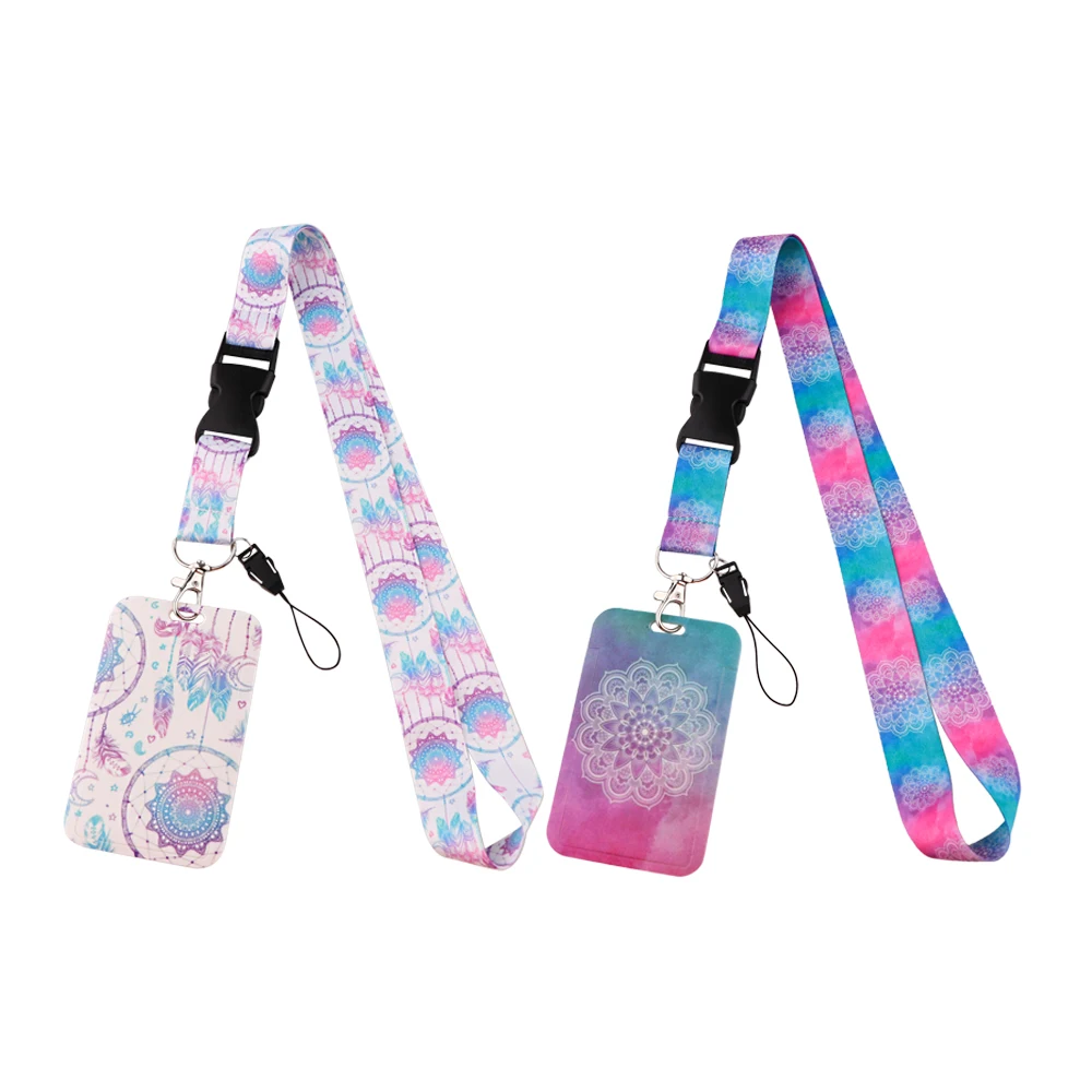

Dream Pattern Novel Neck Strap Lanyards Keychain Badge Holder ID Credit Card Pass Hang Rope Lanyard for Keys Accessories Gifts