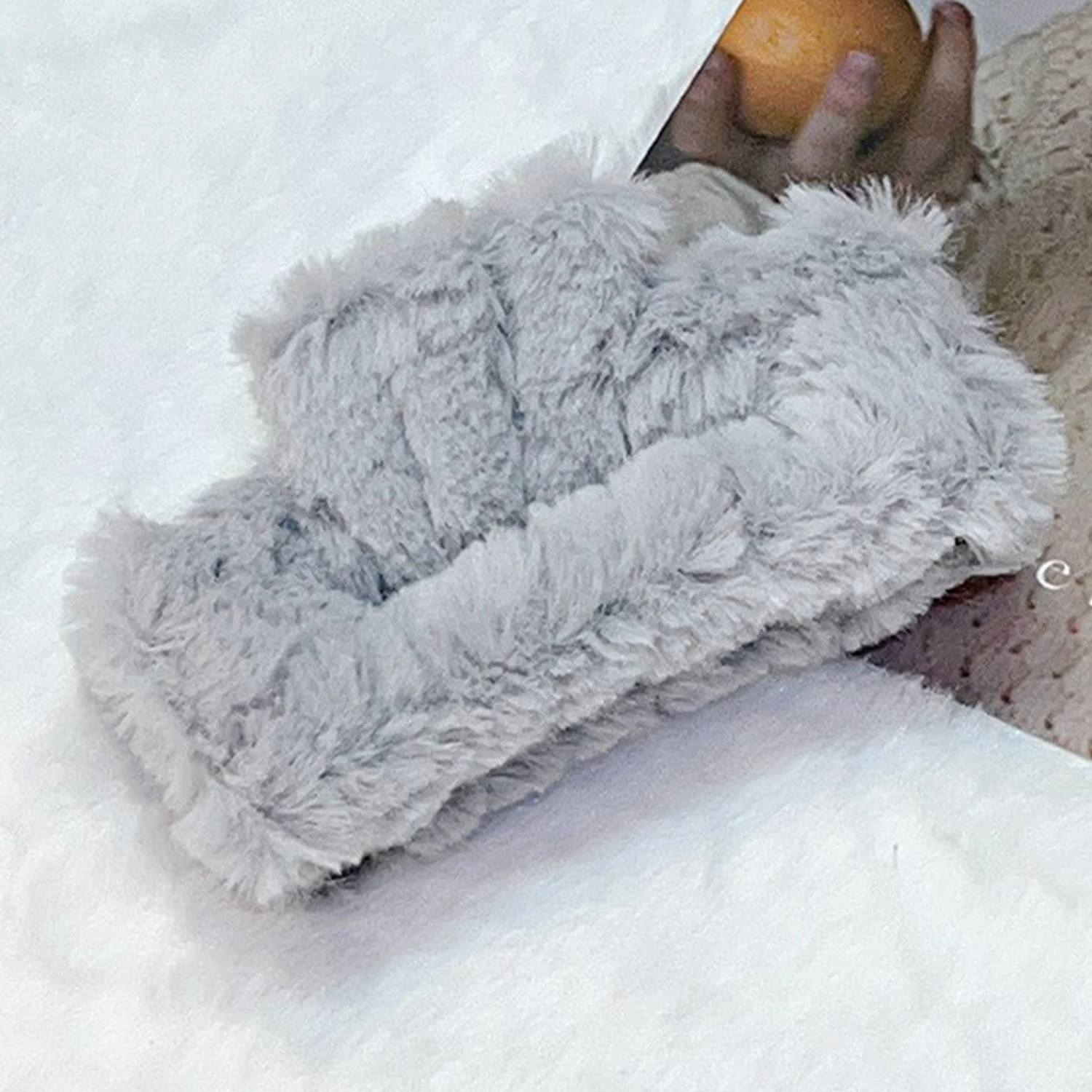 Зимние плюшевые квадратные заколки для волос женщин корейские элегантные