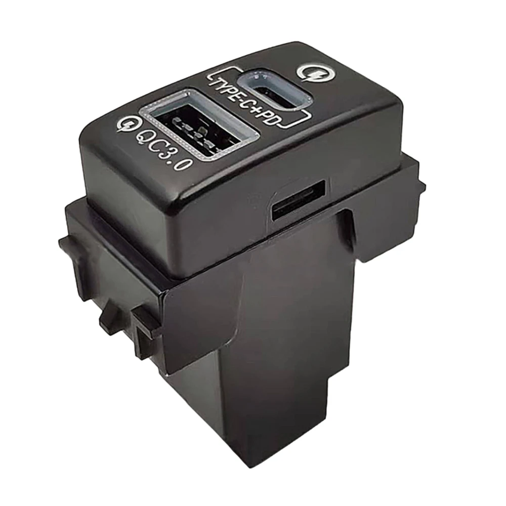 Автомобильное зарядное устройство с двумя USB-портами быстрая зарядка PD + QC3.0 для