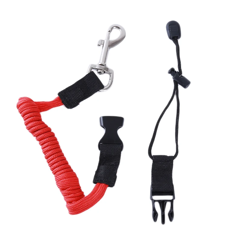 

Elastic Kayak Canoe Paddle Leash Safety Boat Fishing Rod Pole Coiled Lanyard Cord Tie Rope Rowing Boat Accessories