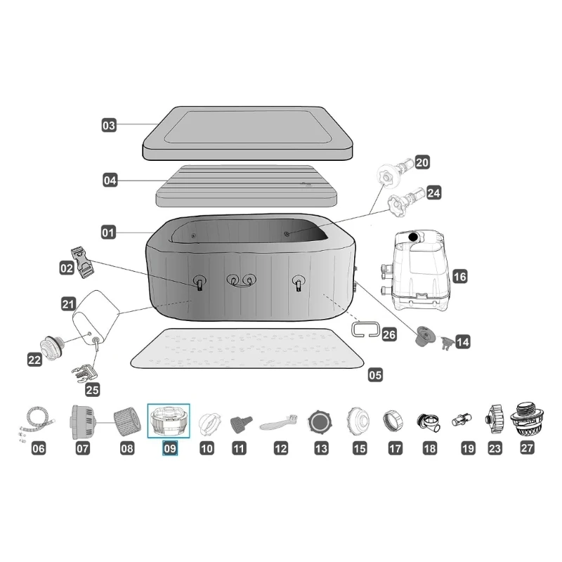Система дозирования химического хлора GardenHot Tub Spa для P05345 P03821 Universal
