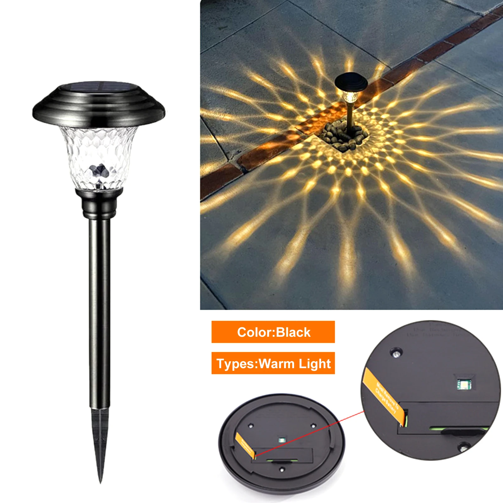 

Landscape Patio Weather Proof Solar Powered Garden Decor LED Lawn Light Yard Pathway Illumination Stake Lamp Outdoor Waterproof