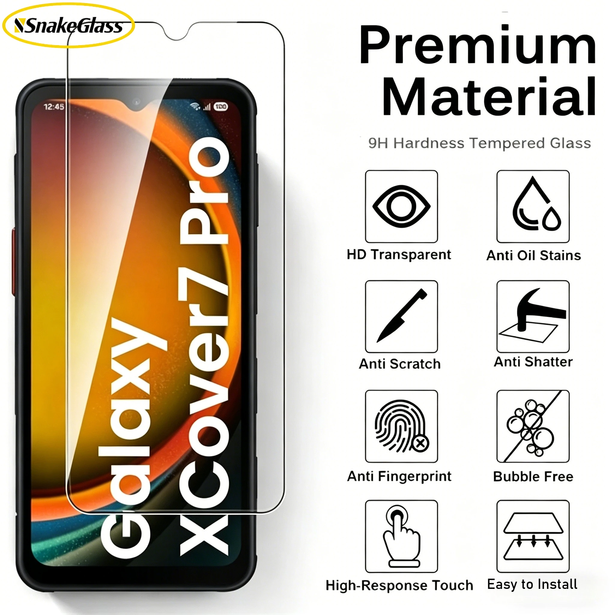 Фото 2 шт. защитные пленки из закаленного стекла 9H для Samsung Galaxy XCover7 XCover 7 6 Pro XCover5, взрывозащищенные, противоударные, HD-пленка №2