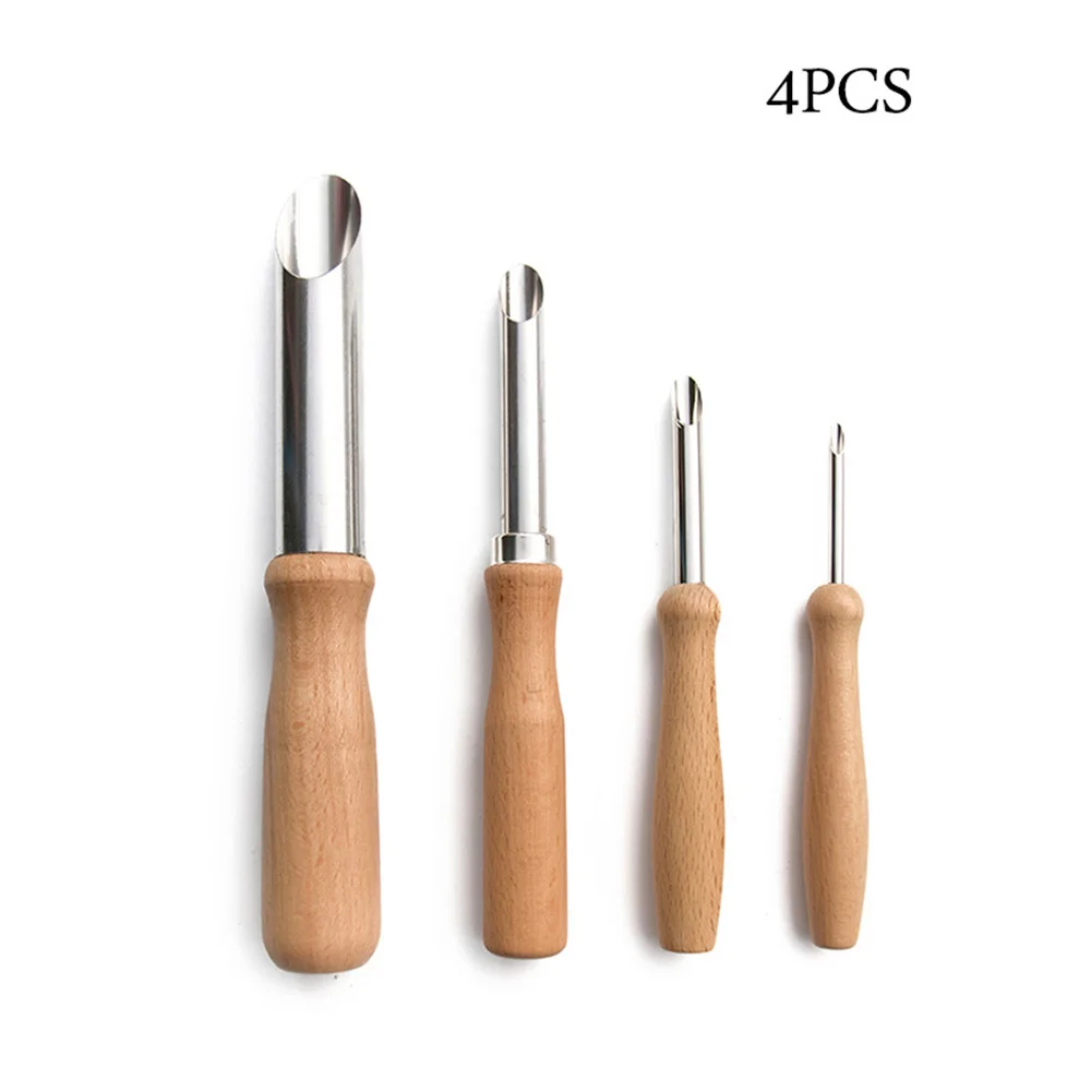 

4pcs Ceramic Tools Set Round Puncher Stainless Steel Clay Stone Plastic Drilling Ceramic Tools for Pottery Pro Ceramic Tools