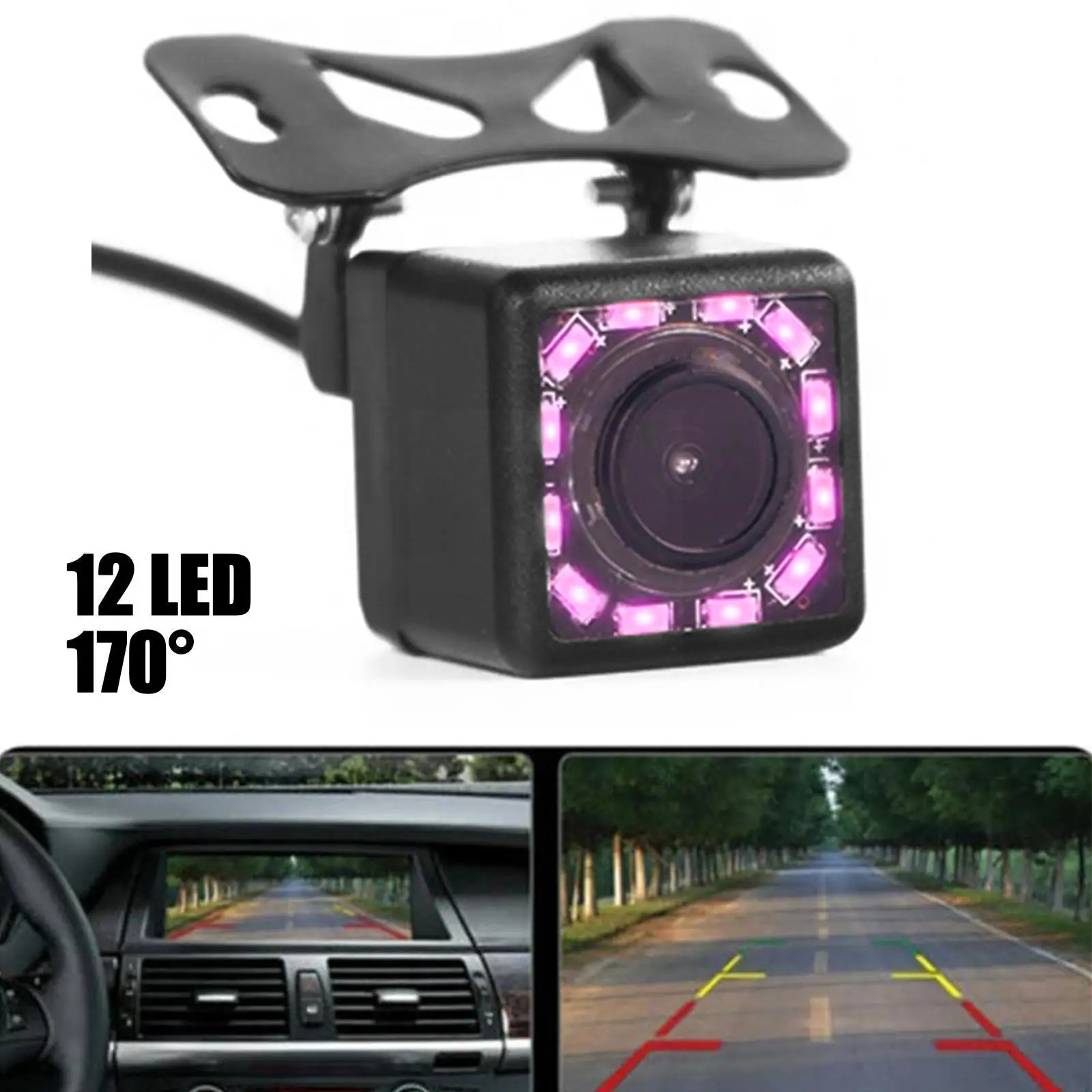 

Car Rear View Camera 12 LED Night Vision Reversing Video Degree Auto Monitor Waterproof Parking CCD IP69 170 HD T2E0