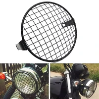 2022 durable motorcycle square grid metal headlight grille protector guard cover case