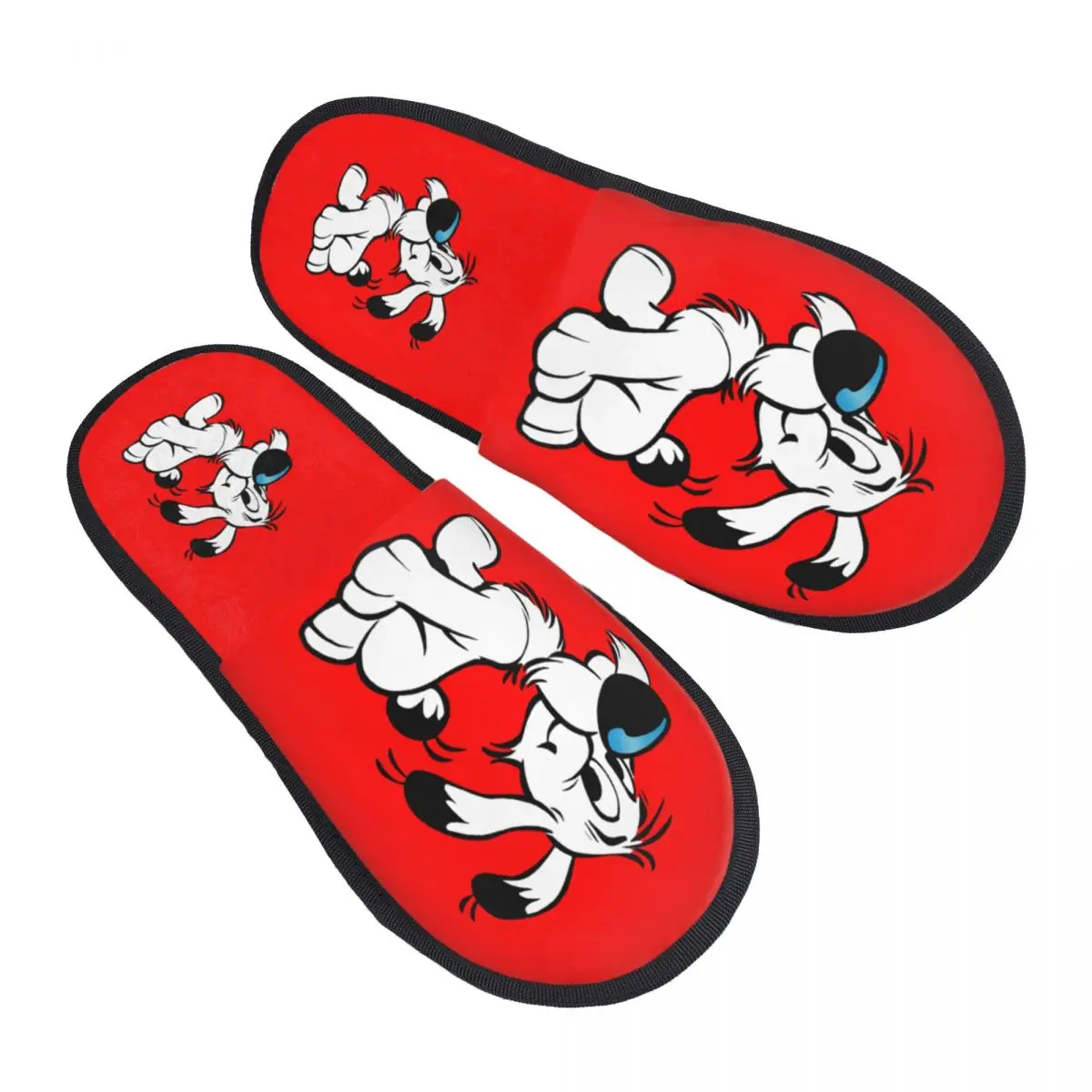 Пользовательские гостевые тапочки Астерикс и Обеликс Dogmatix для ванной комнаты