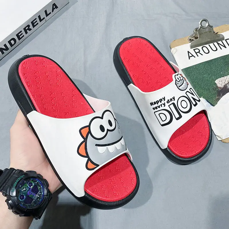 Summer Non-slip Flip Flops Thick Platform Bathroom Home Slippers Women Fashion  Couple  Beach Casual Home Slipper Outdoor