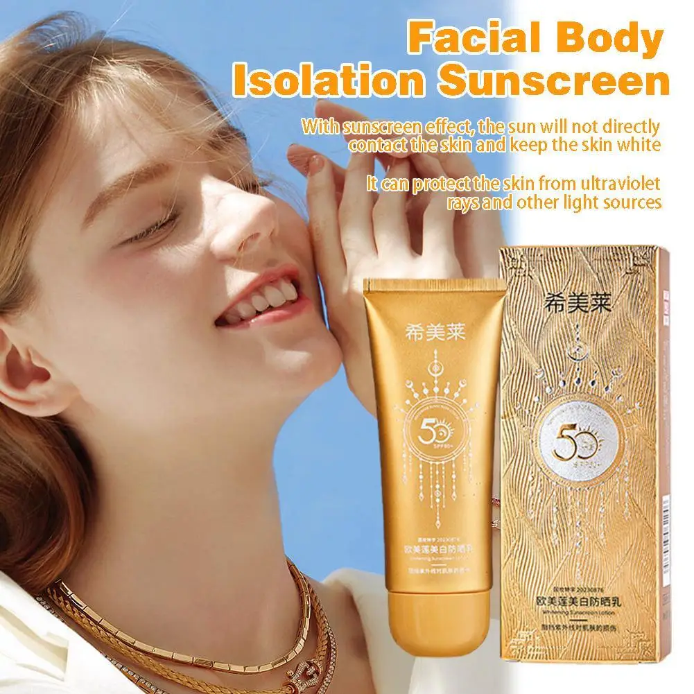 

SPF50+ Sunscreen Cream PA+++ Gel Isolation Lotion For Men And Women Moisturizing Whitening Waterproof Refreshing Water