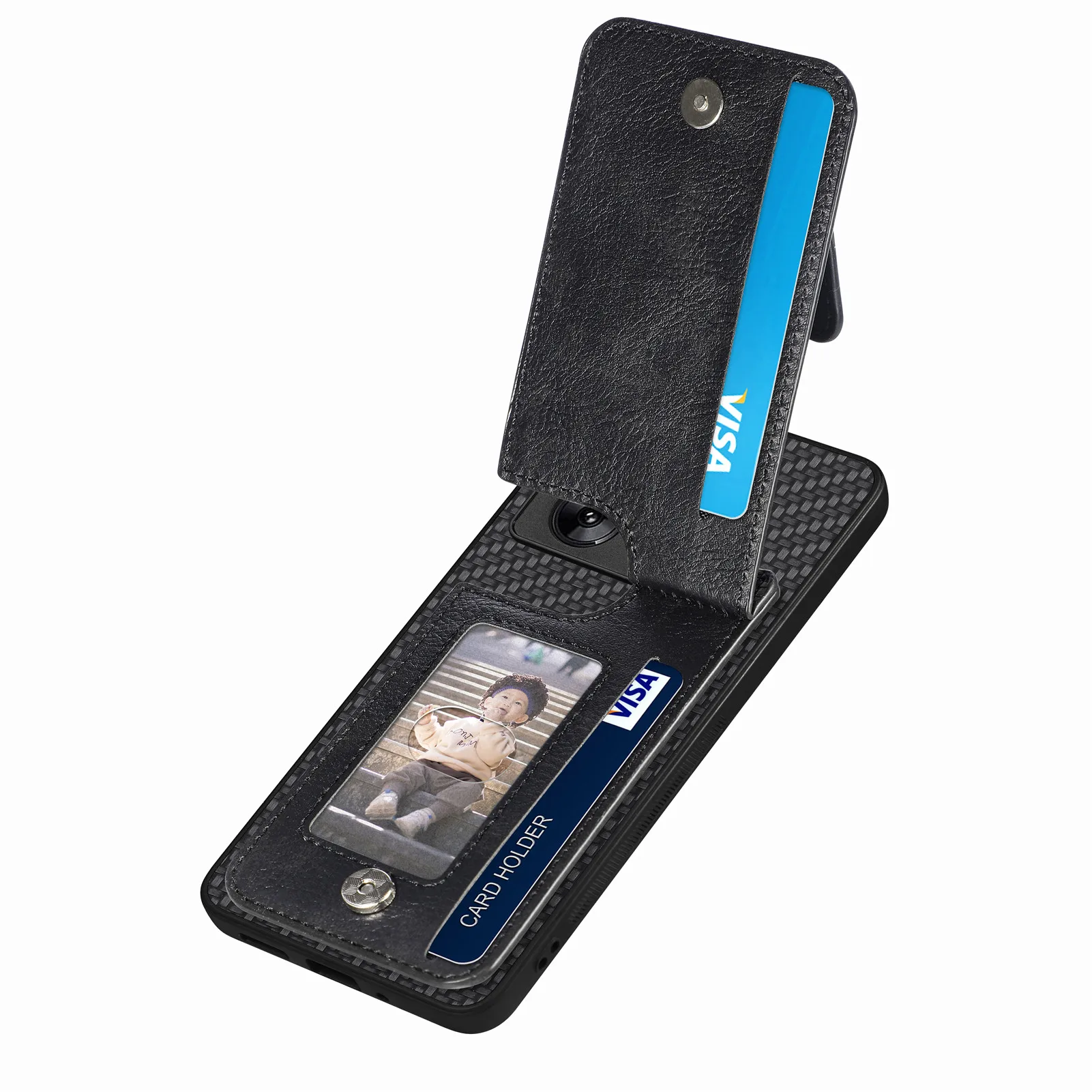 Противоударный бронированный чехол с функцией слота для кредитной карты Xiaomi Mi 14