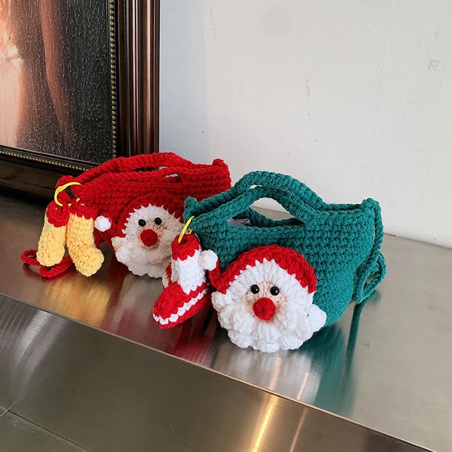 2025 Рождественская вязаная сумка ручной работы мини сумки через плечо для женщин