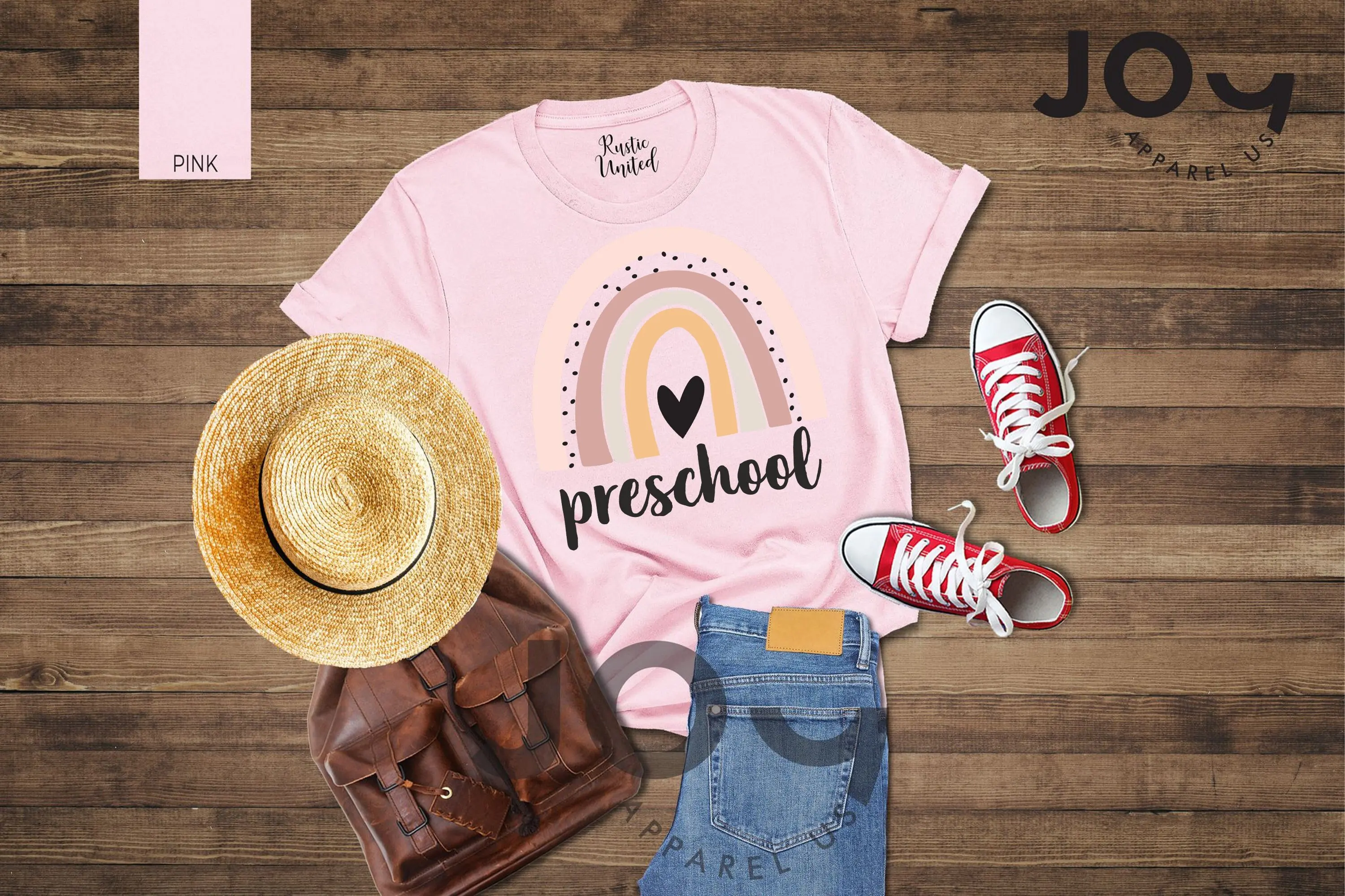 Футболка Снова в школу для дошкольников Жизнь радуги и сердца учителей