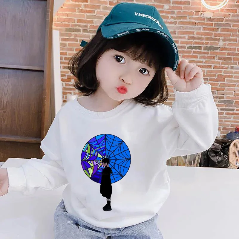 

New Wednesday Children Sweatshirts Spring Autumn Girl Boy Pullover Cartoons Anime Kawaii Kid Casual Clothes Cotton Sportswear
