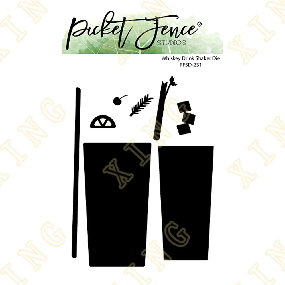 

Metal Cutting Die Scrapbook Embossed Paper Card Album Craft Template Cut Die Stencils New for 2023 Arrival Whiskey Drink Shaker