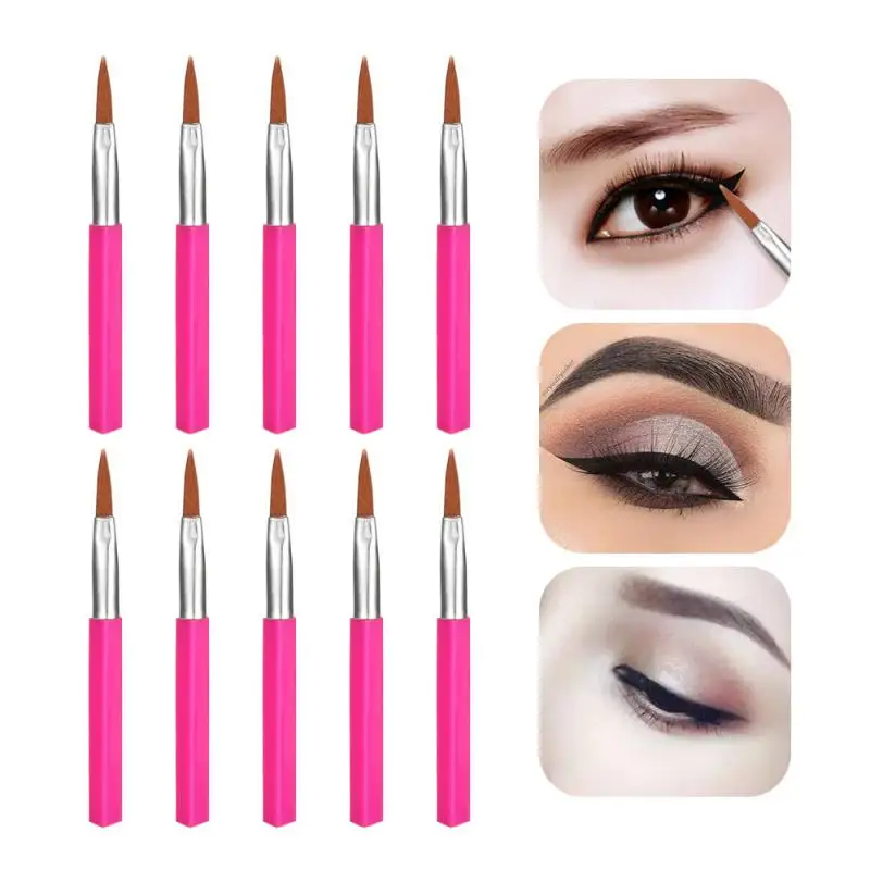 

Single Head Pink Rod Eyeliner Brush Profession Eyebrow Eyeshadow Applicator Brush Beauty Makeup Tools maquiagem