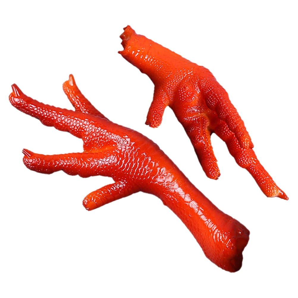 2 шт. модель имитации куриных лапок креативная еда украсить пластиковую игрушку