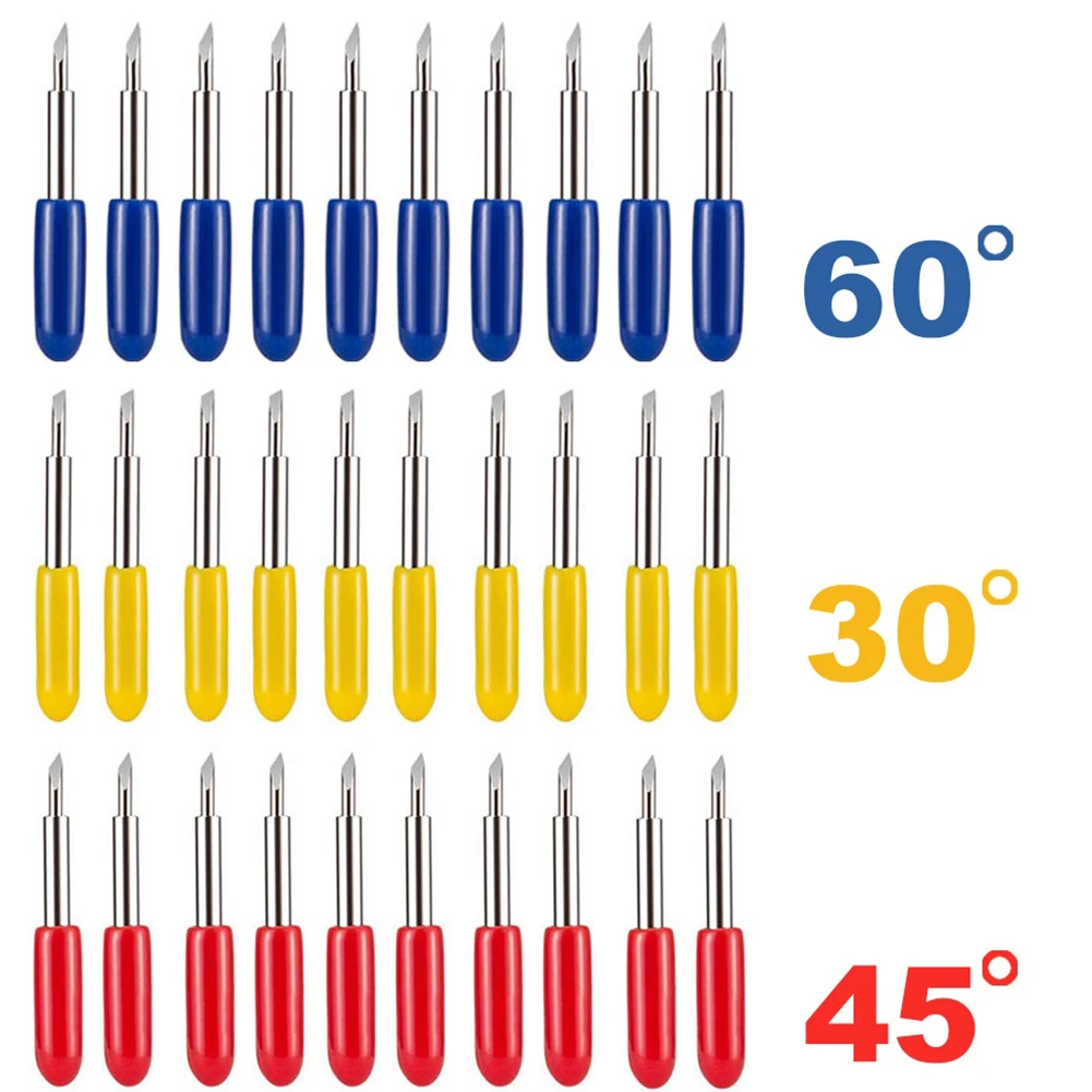 

20Pcs Milling Cutter 30/45/60 Degrees Spare Blades For Roland Cricut Plotter Cutter Blade Electrical Cutting Tool Accessories