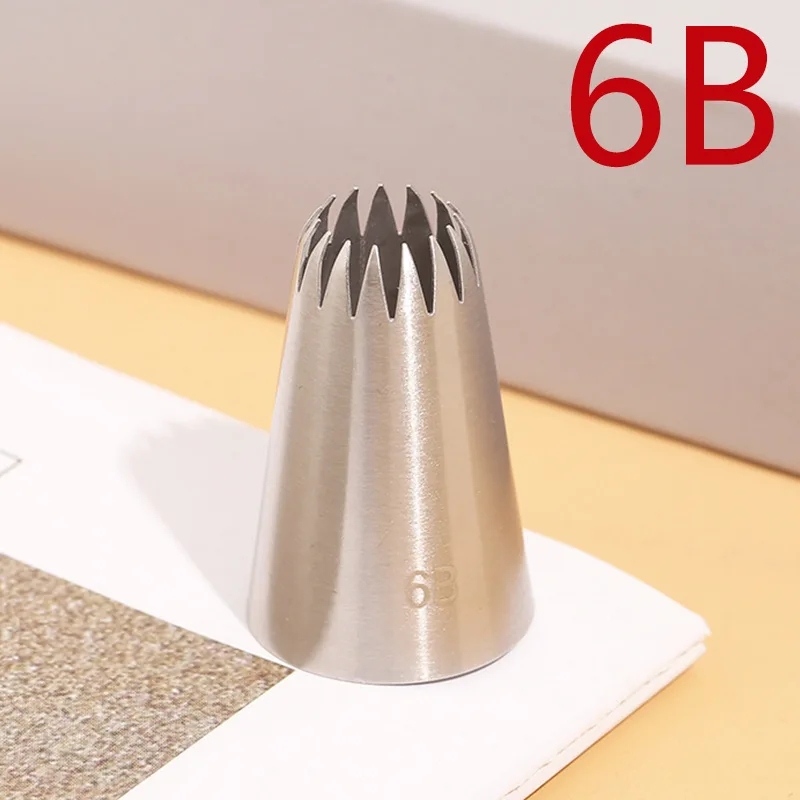 

304 Stainless Steel 6B# 15-tooth Mounting Nozzle Seamless Welding Polished Cream Mounting Baking Tool Cake Decorating Tools