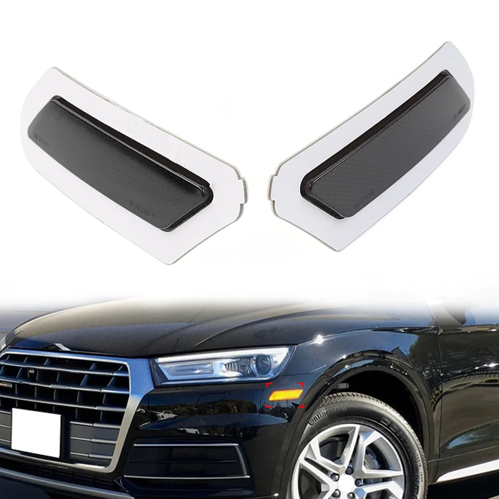 

Black Car Front Bumper Reflector Indicator Side Marker Turn Signal Light For Audi Q5 SQ5 2018 2019 2020 US Standard Model Only