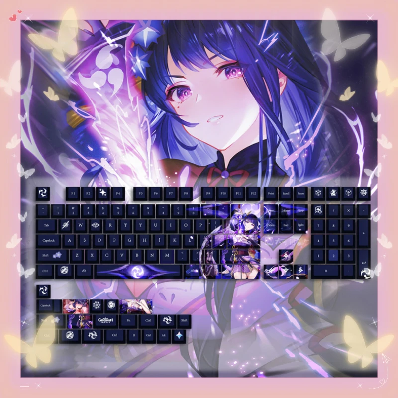 Genshin Impact Keycaps украшение клавиатуры Beelzebul Raiden Shogun Keycap игровой плеер аксессуары для