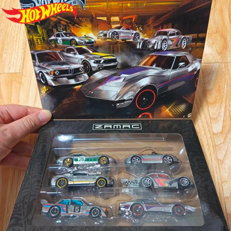 Фото Новый набор из 6 машинок Hot Wheels ZAMAC: Toyota, Porsche, Ford, VW, BMW. Декоративный подарок. Коллекционные модели автомобилей 1/64. №1