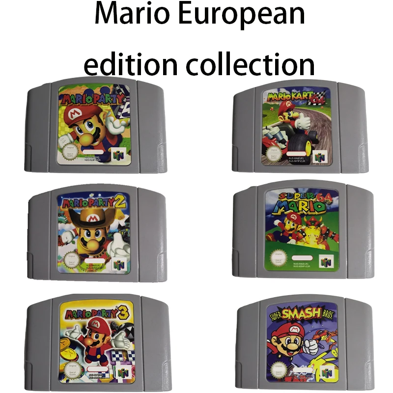 

Nintendo Games N64 Mario Kart 64 Mario Party Series Suitable for European Version NTSC N64 Game Card Ed Hardy Carrinho