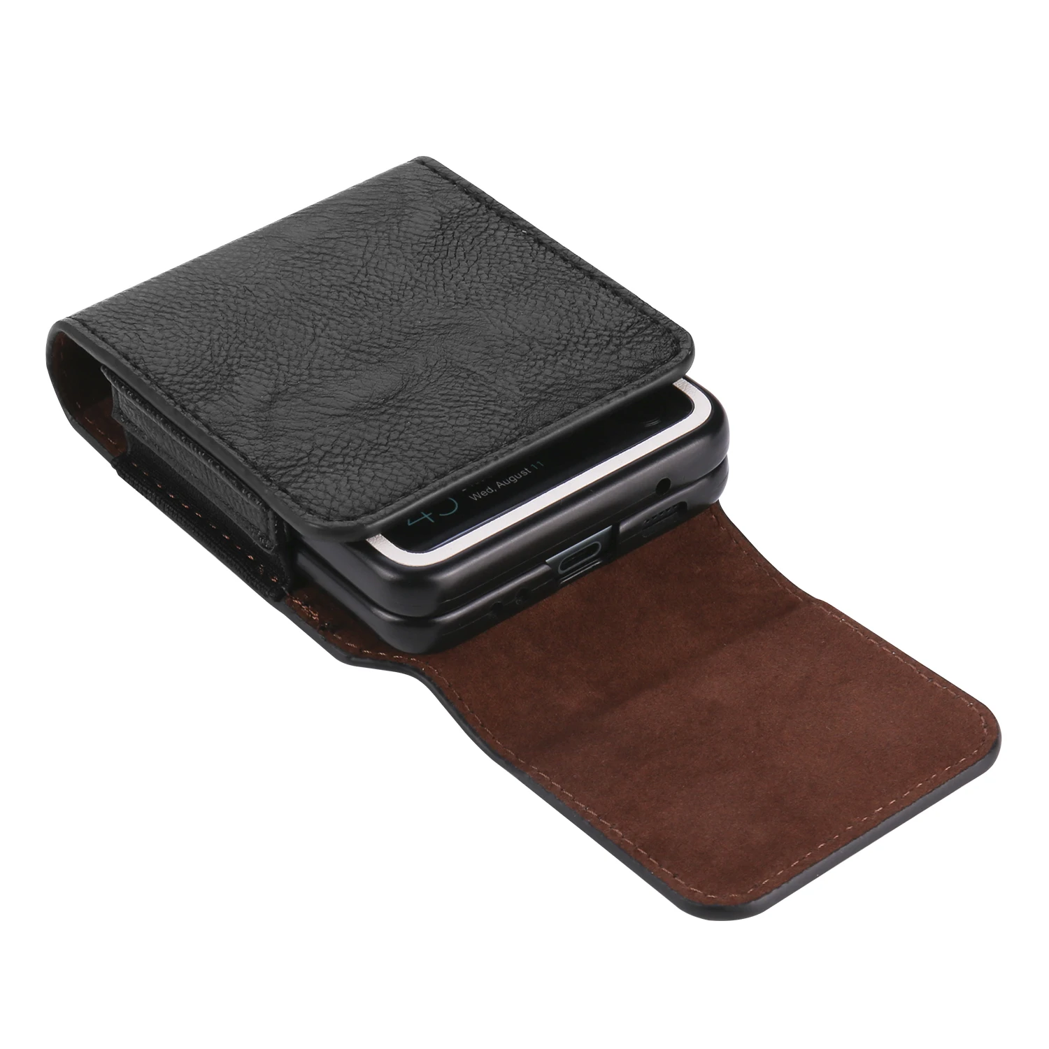 Роскошный кожаный чехол с зажимом для ремня Мужская поясная сумка Samsung Z Flip4 флип 3