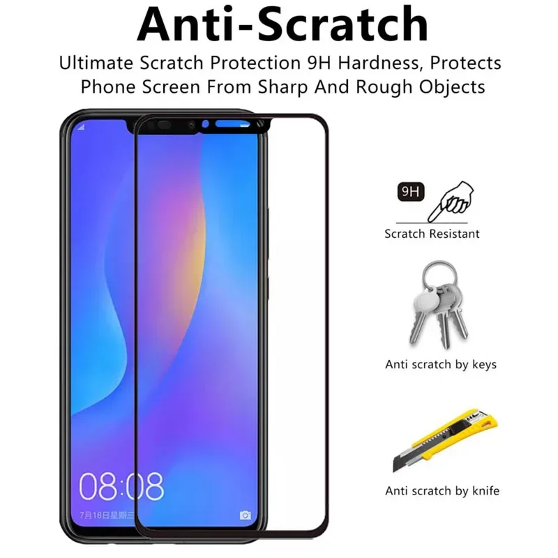 9d защитный чехол из закаленного стекла для huawei p smart plus 2018 на psmartplus psmart samrt защитная