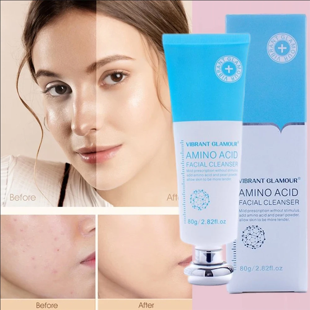 

Amino Acid Facial Cleanser Clean And Nourish Brighten Tighten Control Oil Moisturize Hydrating Repair Soothe Soften Improve Skin