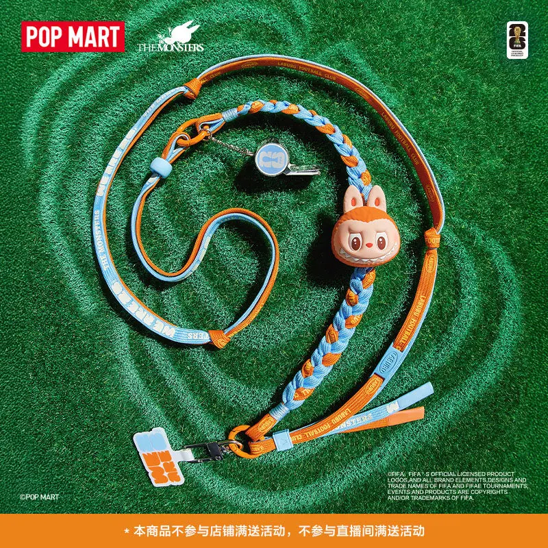 Фото POPMART LABUBU THE MONSTERS FIFA Series Long Rope Blind Box: Креативная коллекция-сюрприз, праздничный подарок, украшение №1