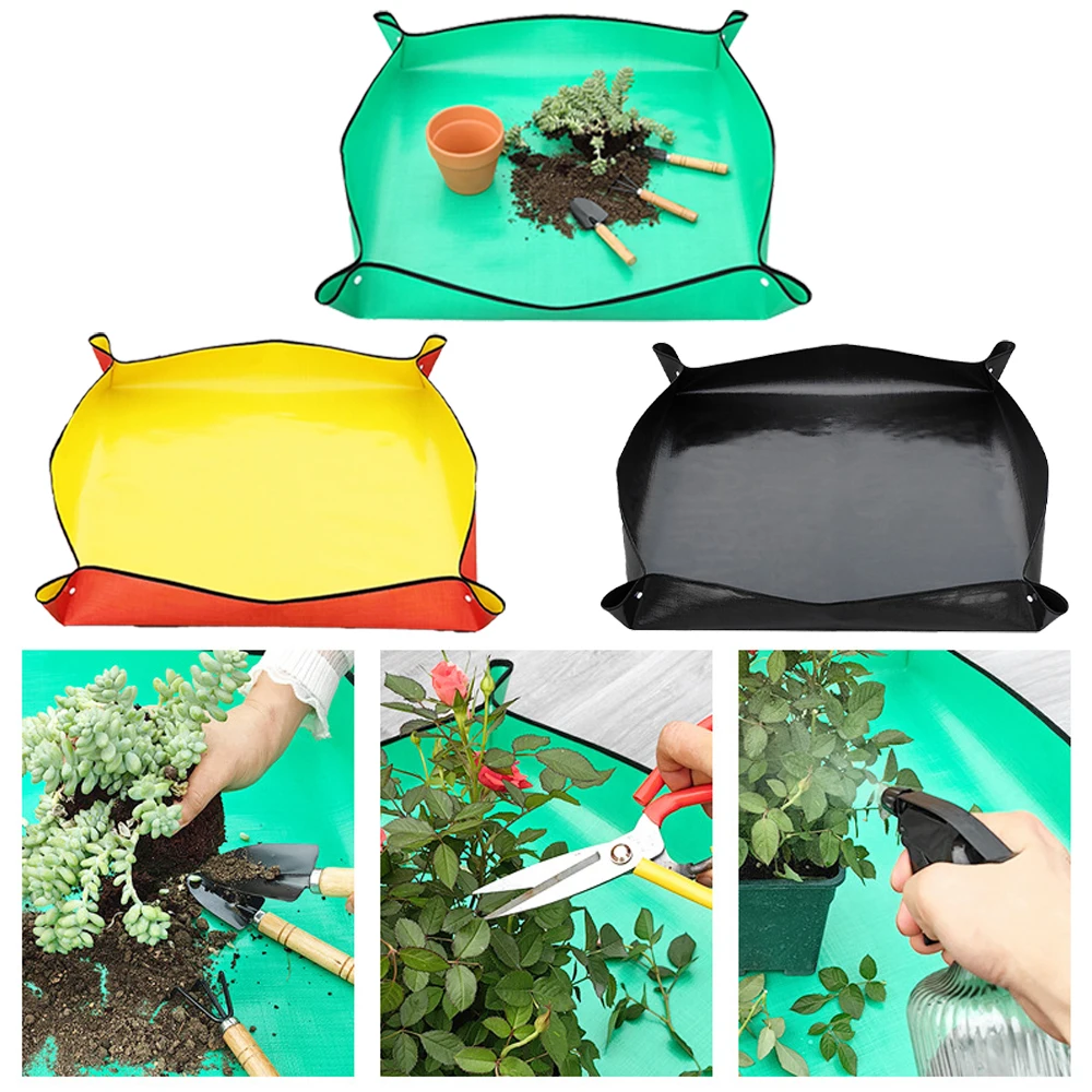 

1Pc New Home Gardening Supplies Planting Mat Potting Pad Foldable Garden Plant Flower Pot Reusable Transplanting Waterproof Mats