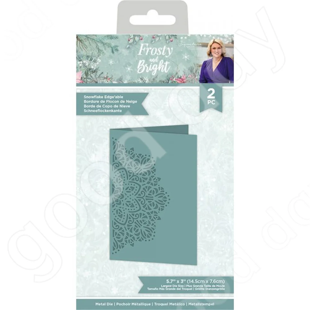 

Snowflake Edgeable Metal Cutting Dies Scrapbook Diary Decoration Stencil Embossing Template Diy Greeting Card Handmade New 2022