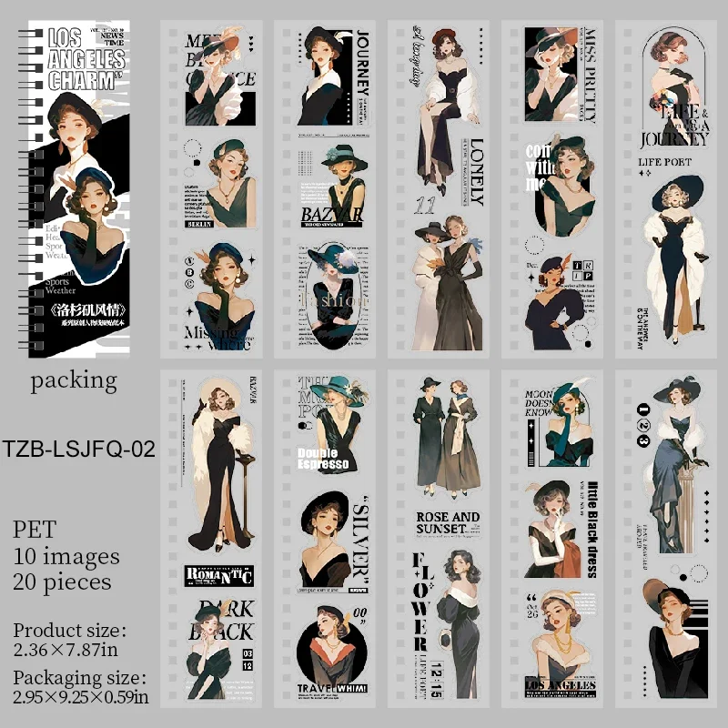 

Jianwu Los Angeles Charm Series наклейки для книг и журналов