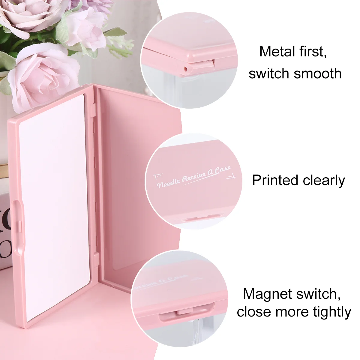

1 Pc Magnetic Container Bright Color Practical Sewing Organizer for Office