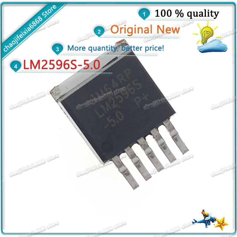 10 шт./лот! LM2596S-5.0 TO-263 LM2596S 5V 3A Высокоточный импульсный источник питания |