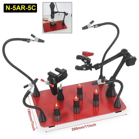 NEWACALOX Паяльный инструмент "Третья рука" с магнитным основанием