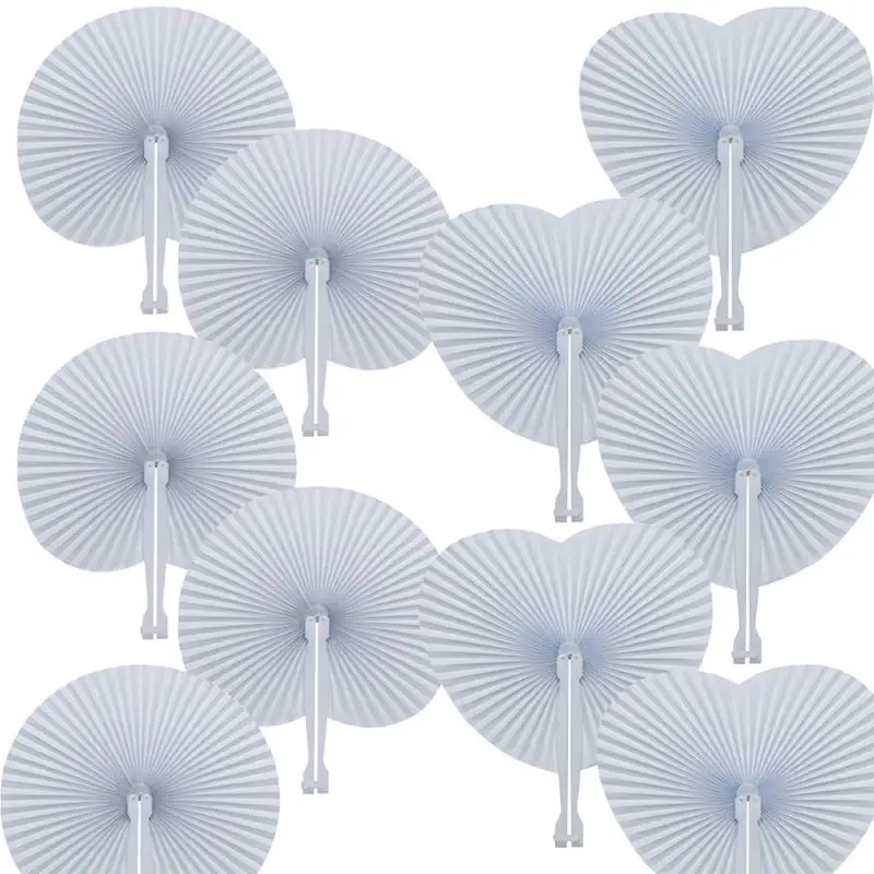 12 шт. белые складные бумажные веера для детей на день рождения свадебные подарки