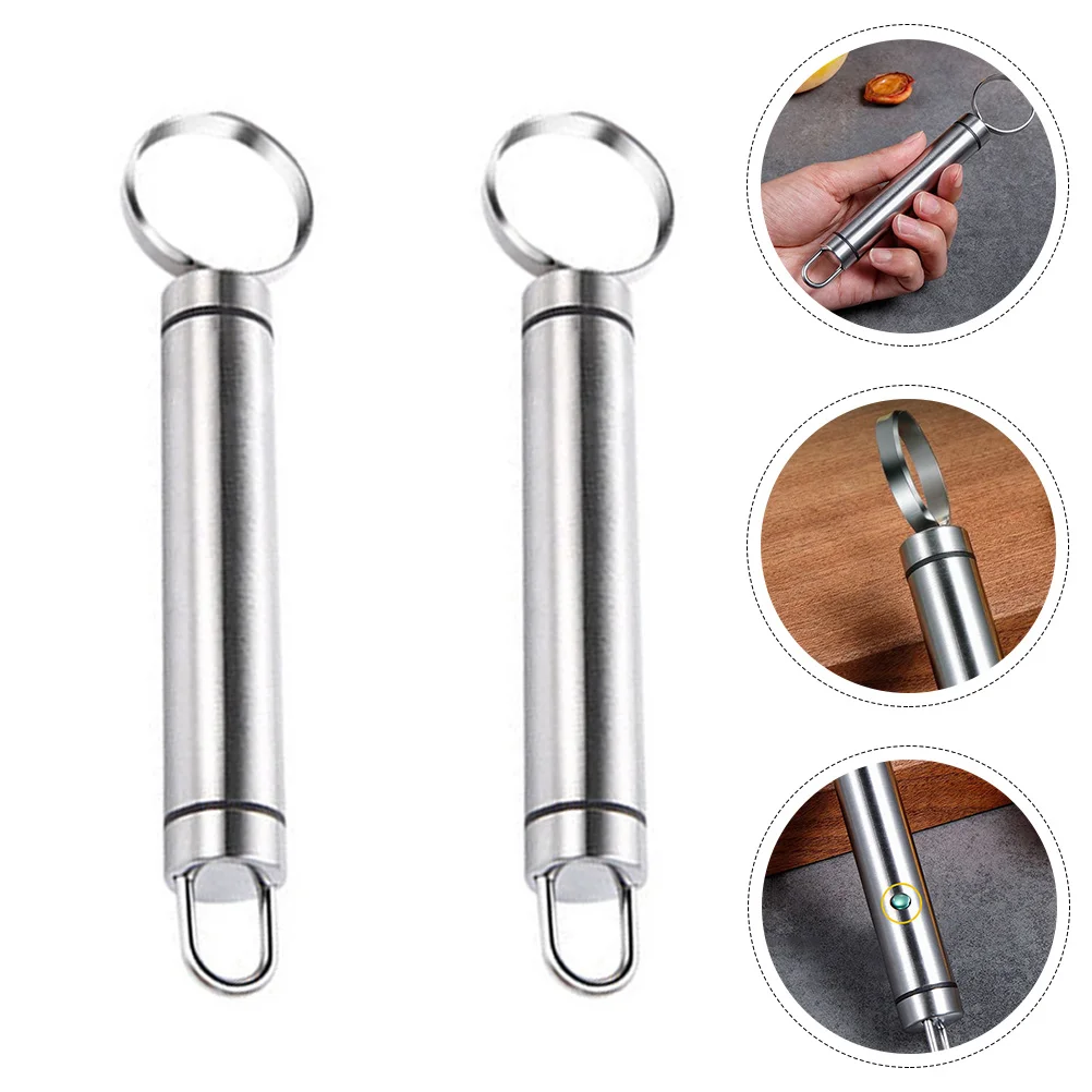 

2 Pcs Remover Corer Vegetable Peeler Fruit Removing Tools Stainless Steel Peach