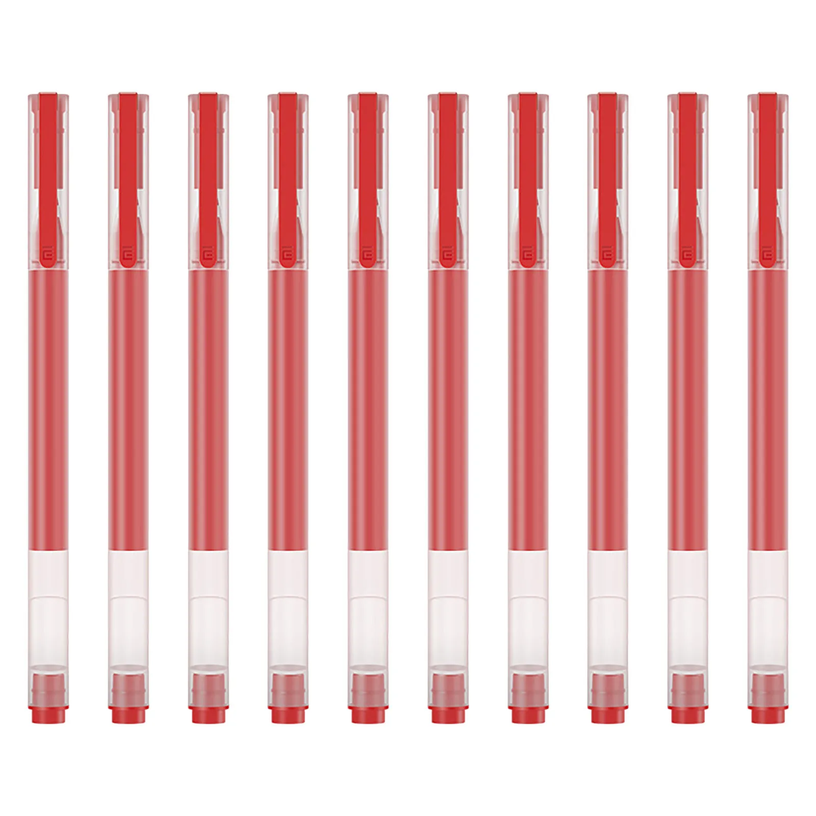 

10pcs/set Style 0.5mm Water-based Gel Pen Red Ink Pen Manufacturer Pen School Office Supplies Stationery Student Signature Pen